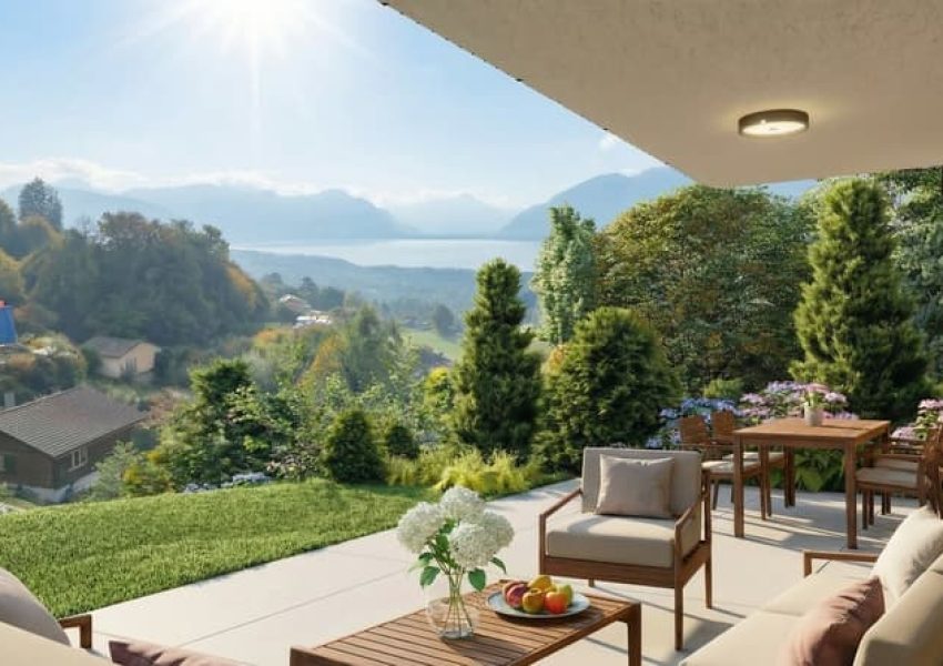 Nouvelle promotion de quatre villas à Jongny avec vue sur le lac Léman